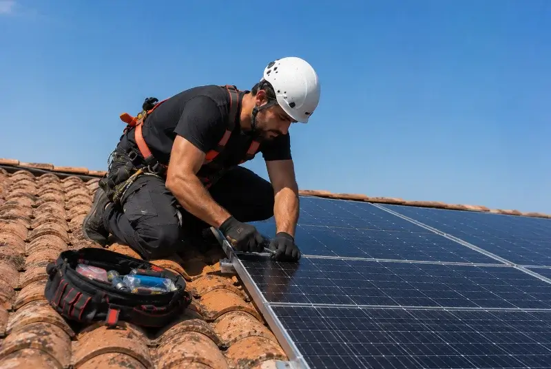 Maintenance et monitoring de panneaux solaires à Villemain